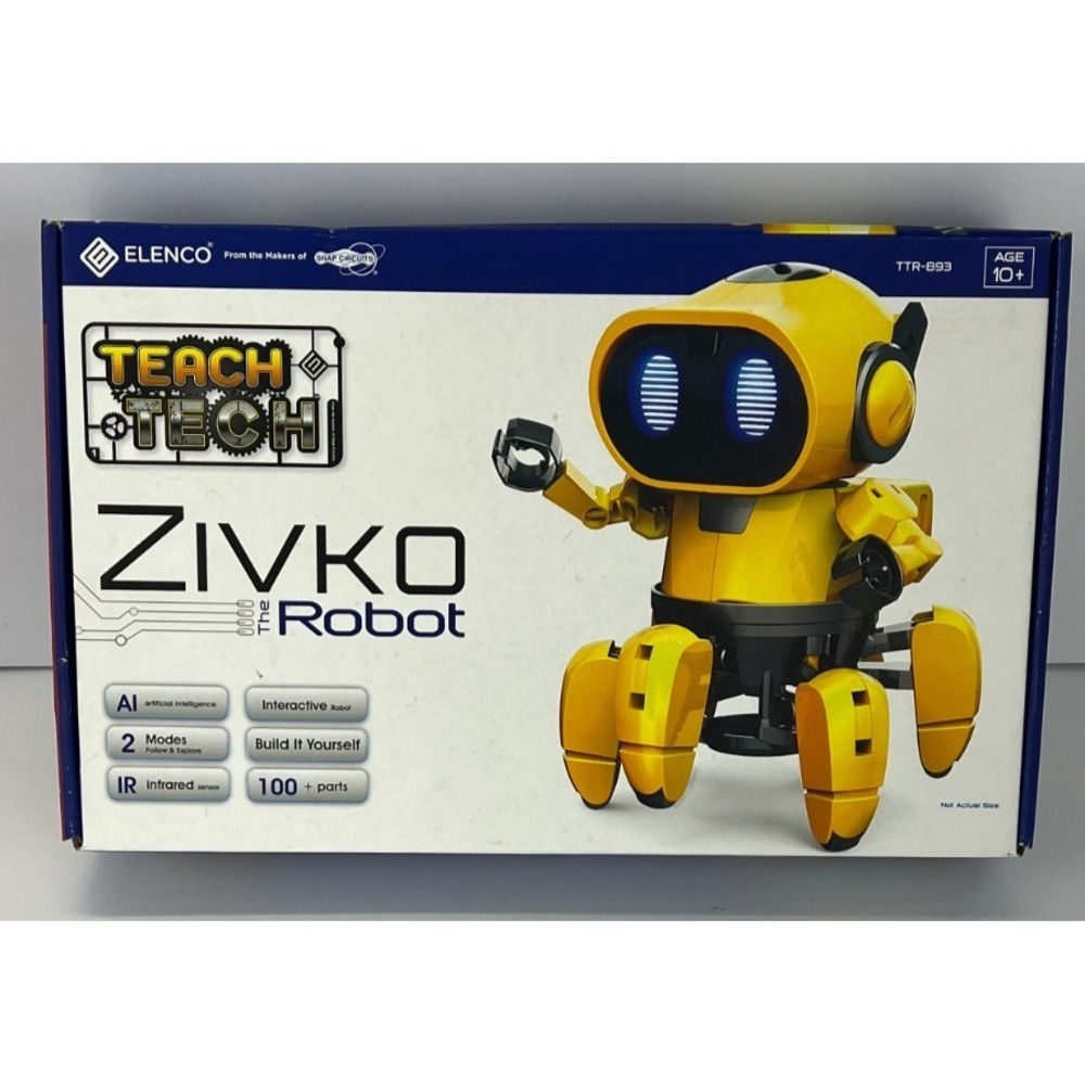 Elenco Teach Tech Zivko the Robot AI Interactive STEM Toy Kit 100+ Parts NEW